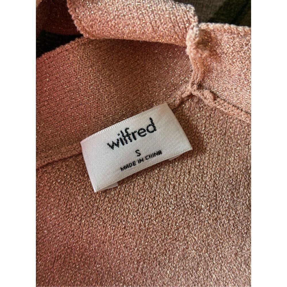 Wilfred Aritzia Cayenne Knit Strappy Halter Crop Top S Rose Gold - Picture 2 of 8